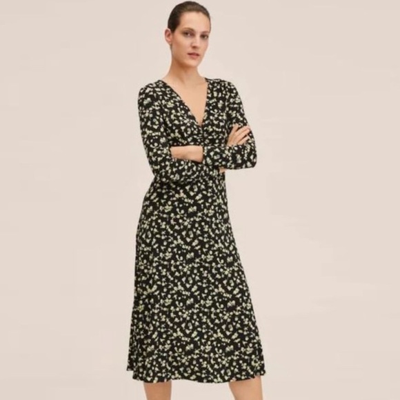 NWT Mango Floral Print Midi Dress - Picture 2 of 4